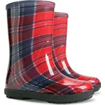 Dětské holínky Demar - HAWAI PRINT AD 0046 - červená kostka Barva: Červená, Velikost: 28-29