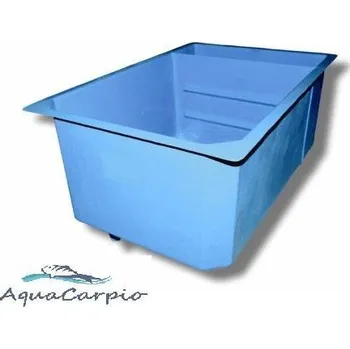nádrž Nádrž pro prodej ryb sklolaminátová modrá 180 x 120 x 95 cm se zabudovaným filtrem