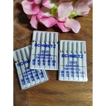 Strojové jehly na kůži sdružené 80; 90; 100 Schmetz