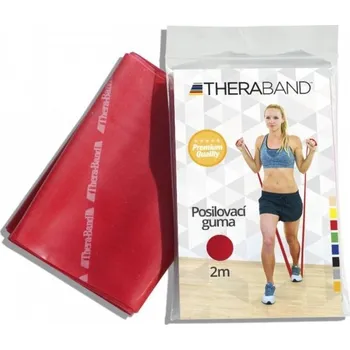 THERA BAND Thera-Band posilovací guma 2 m, červená, středně silná