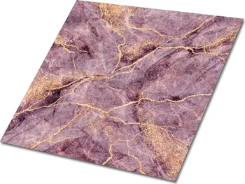 vinylová podlaha Kobercomat Samolepící vinylové čtverce 30 x 30 cm 9 ks textura růžového mramoru