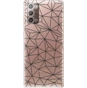 Pouzdro na mobilní telefon Odolné silikonové pouzdro iSaprio - Abstract Triangles 03 - black - Samsung Galaxy Note 20