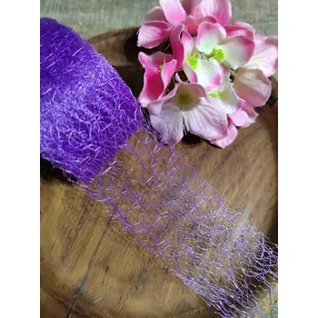 Stuha Stuha šíře 40 mm pavučinka fialová