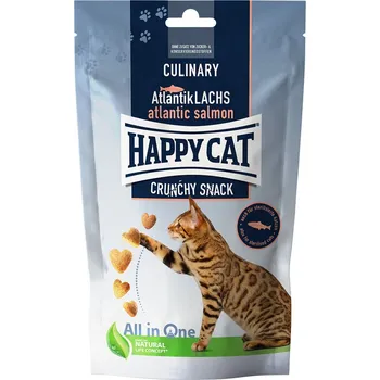 Pamlsek pro kočku Happy Cat Culinary Crunchy Snack atlantský losos 70 g