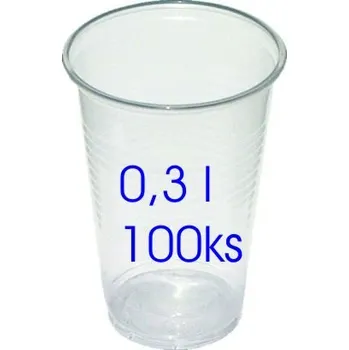 Jednorázové nádobí Kelímek 0,3 l průhledný 50ks pr.80mm