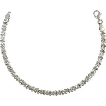 Náramek Stříbrný náramek agganciato křížky délka náramku 19cm