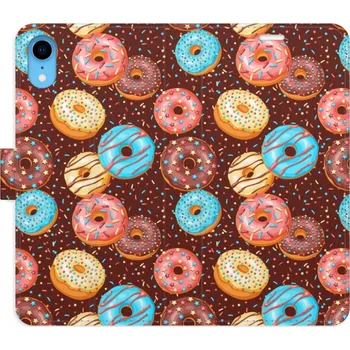 Pouzdro na mobilní telefon Flipové pouzdro iSaprio - Donuts Pattern - iPhone XR