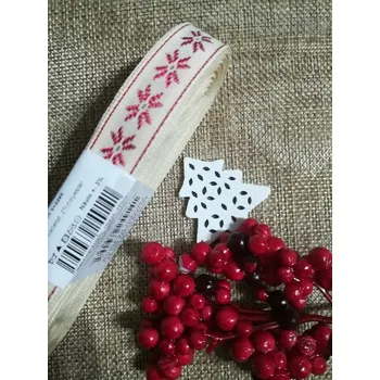 Stuha Dekorační stuha se vzorem šíře 15 mm, 3 barvy, Barva Bordó