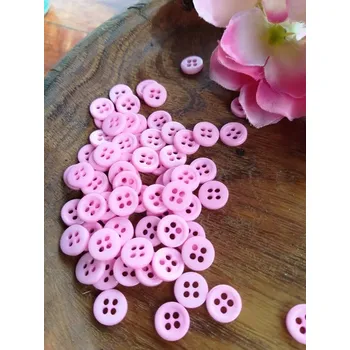 Knoflík Knoflík mini velikost 14" 2 barvy 10 ks, Barva Růžová světlá