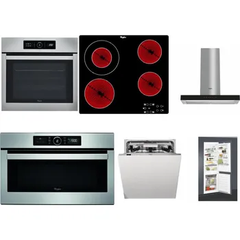 Set domácích spotřebičů WHIRLPOOL ABSOLUTE AKZ9 6230 IX + WHIRLPOOL AKT 8130/NE + WHIRLPOOL WHBS 62F LT K + WHIRLPOOL ABSOLUTE AMW 730 IX + WHIRLPOOL WIO 3O540 PELG + WHIRLPOOL ART 65031
