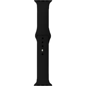 Příslušenství k chytrým hodinkám Silikonový řemínek na Apple watch 42/44/45/49 Černá S/M