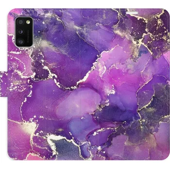 Pouzdro na mobilní telefon Flipové pouzdro iSaprio - Purple Marble - Samsung Galaxy A41