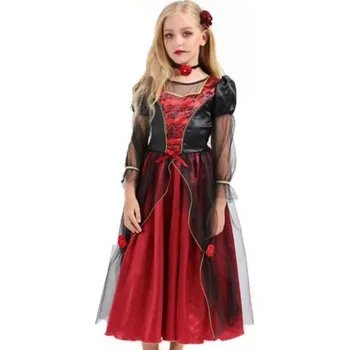 Karnevalový kostým Dětský kostým - Černo-červená čarodějka 116