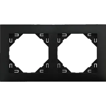 vypínač a zásuvka e2 elektro GmbH Rámeček 2 násobný černý Logus