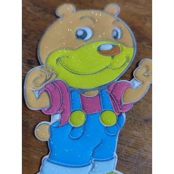 Textilní nažehlovací páska Nažehlovačka třpytivá medvídek silák