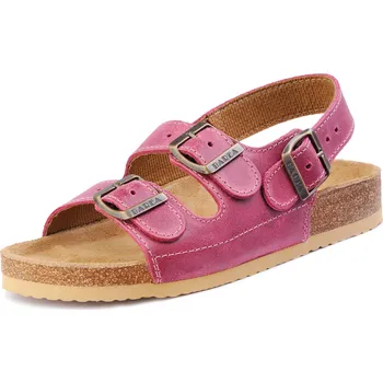 Dívčí bačkory Korkové celokožené sandále, přezůvky BAREA 046462 - růžová Velikost: 41