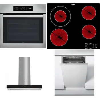 Set domácích spotřebičů WHIRLPOOL ABSOLUTE AKZ9 6230 IX + WHIRLPOOL AKT 8130/NE + WHIRLPOOL WHBS 62F LT K + WHIRLPOOL WSIC 3M27 C