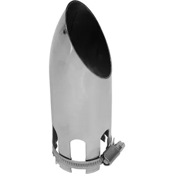 Koncovka výfuku Inox zahnutá kulatá - průměr 37-61mm / délka 160mm