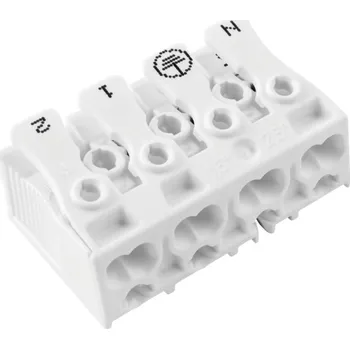 ELECTRO-TERMINAL Svorkovnice SLK 3/4 E-PIEC (N-E-1-2) pro svítidla, bezšroubová 1000415