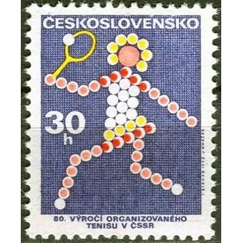 Poštovní známka Českosloveská pošta (1973) č. 2010 ** - Československo - 80 let organiz. tenisu v Československu