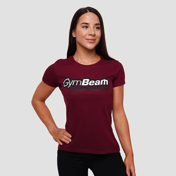GymBeam Dámské Tričko Beam Burgundy M červená