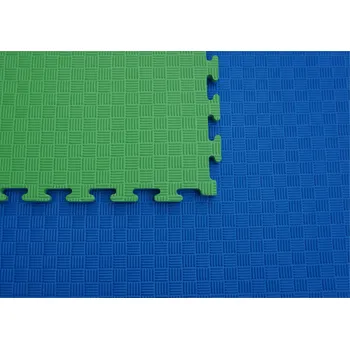 podložka na cvičení 2Msport.cz Tatami puzzle 1x1m 2cm zeleno-modré