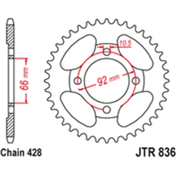 Řetězová sada pro motocykl Zadní rozeta Yamaha RS 200 39 zubů