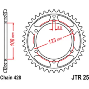 Řetězová sada pro motocykl Zadní rozeta Aprilia 125 RS4 Replica 2013 - 2017 60 zubů