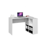 TPS Rohový psací stůl PLUS s policemi 120 cm - Bílý mat