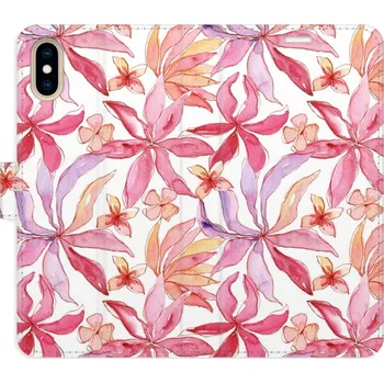 Pouzdro na mobilní telefon Flipové pouzdro iSaprio - Flower Pattern 10 - iPhone X/XS