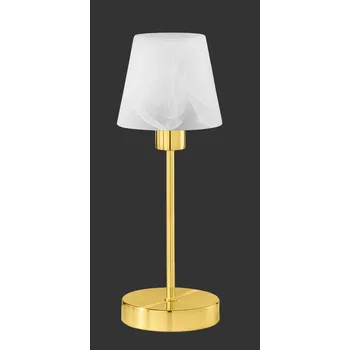 Lampička Trio 595700108 stolní svítidlo Luis II 1x40W | E14 - dotykový spínač, mosaz, bílá + K nákupu nad 3000 Kč dárek zdarma