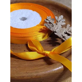 Stuha Atlasová stuha šíře 10 mm oranžová světlá