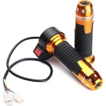 Elektrokoloběžka Zlatá tuningová plynová rukojeť E-koloběžka Chopper XR-05 s přepínačem 3 rychlosti