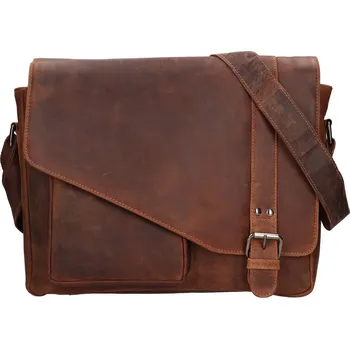 Pánská aktovka Pánská kožená taška přes rameno Greenwood Kane - koňak