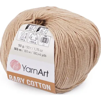 Příze Pletací příze Baby Cotton 50 g, barva 23 (405) béžová
