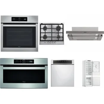 Set domácích spotřebičů WHIRLPOOL ABSOLUTE AKZ9 6230 IX + WHIRLPOOL AKR 351/IX + WHIRLPOOL AKR 5390/1 IX + WHIRLPOOL ABSOLUTE AMW 730 IX + WHIRLPOOL WBC 3C34 PF X + WHIRLPOOL WHC18 T311