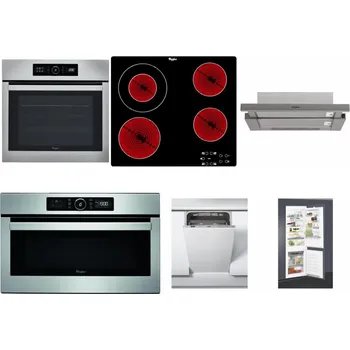 Set domácích spotřebičů WHIRLPOOL ABSOLUTE AKZ9 6230 IX + WHIRLPOOL AKT 8130/NE + WHIRLPOOL AKR 5390/1 IX + WHIRLPOOL ABSOLUTE AMW 730 IX + WHIRLPOOL WSIC 3M27 C + WHIRLPOOL ART 65031
