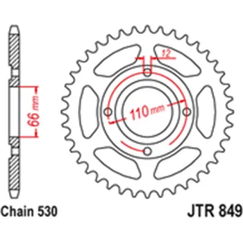 Řetězová sada pro motocykl Zadní rozeta Yamaha RD 400 DX 1976 - 1977 38 zubů