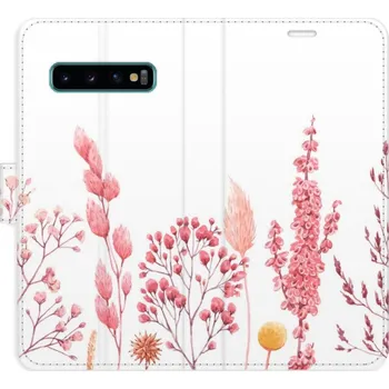 Pouzdro na mobilní telefon Flipové pouzdro iSaprio - Pink Flowers 03 - Samsung Galaxy S10