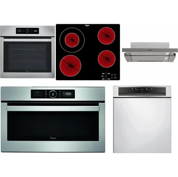 Set domácích spotřebičů WHIRLPOOL ABSOLUTE AKZ9 6230 IX + WHIRLPOOL AKT 8130/NE + WHIRLPOOL AKR 5390/1 IX + WHIRLPOOL ABSOLUTE AMW 730 IX + WHIRLPOOL WBC 3C34 PF X