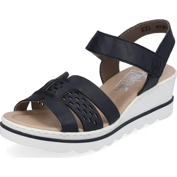 Dámské sandále DÁMSKÉ SANDÁLY RIEKER 67487-14 MODRÁ Barva: MODRÁ, Velikost: 39