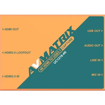 Video kabel AVMATRIX UC1218-4K 4K HDMI to USB 3.1 Type-C Video Capture