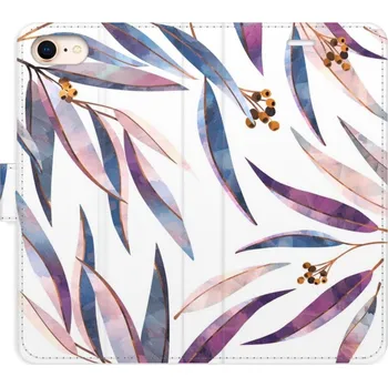 Pouzdro na mobilní telefon Flipové pouzdro iSaprio - Ornamental Leaves - iPhone 7/8/SE 2020