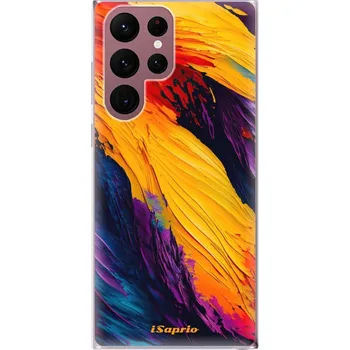 Pouzdro na mobilní telefon Odolné silikonové pouzdro iSaprio - Orange Paint - Samsung Galaxy S22 Ultra 5G