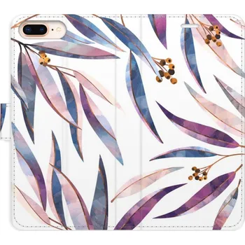 Pouzdro na mobilní telefon Flipové pouzdro iSaprio - Ornamental Leaves - iPhone 7 Plus
