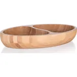 Banquet Dřevěná miska dělená BRILLANTE Bamboo 24 x 13,5 cm
