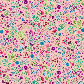 MAKOWER UK Látka bavlna v metráži se zlatým efektem 2563P