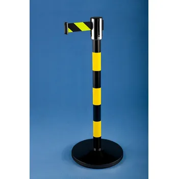 Zahrazovací sloupek s pásem PRUHY Název: barva pásu žluto-černá, délky 2,7m