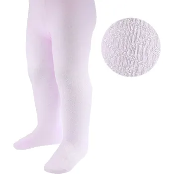 Dívčí bavlněné punčocháče růžové 68/74