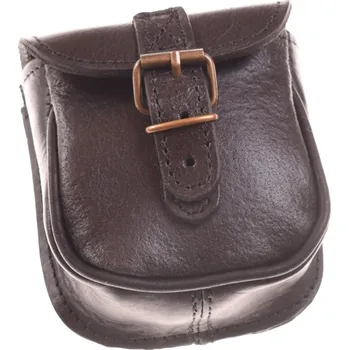 Peněženka Kožená ručně šitá kapsa na opasek KUBÁT |černá| 30112 zámek: aktovkový zámek